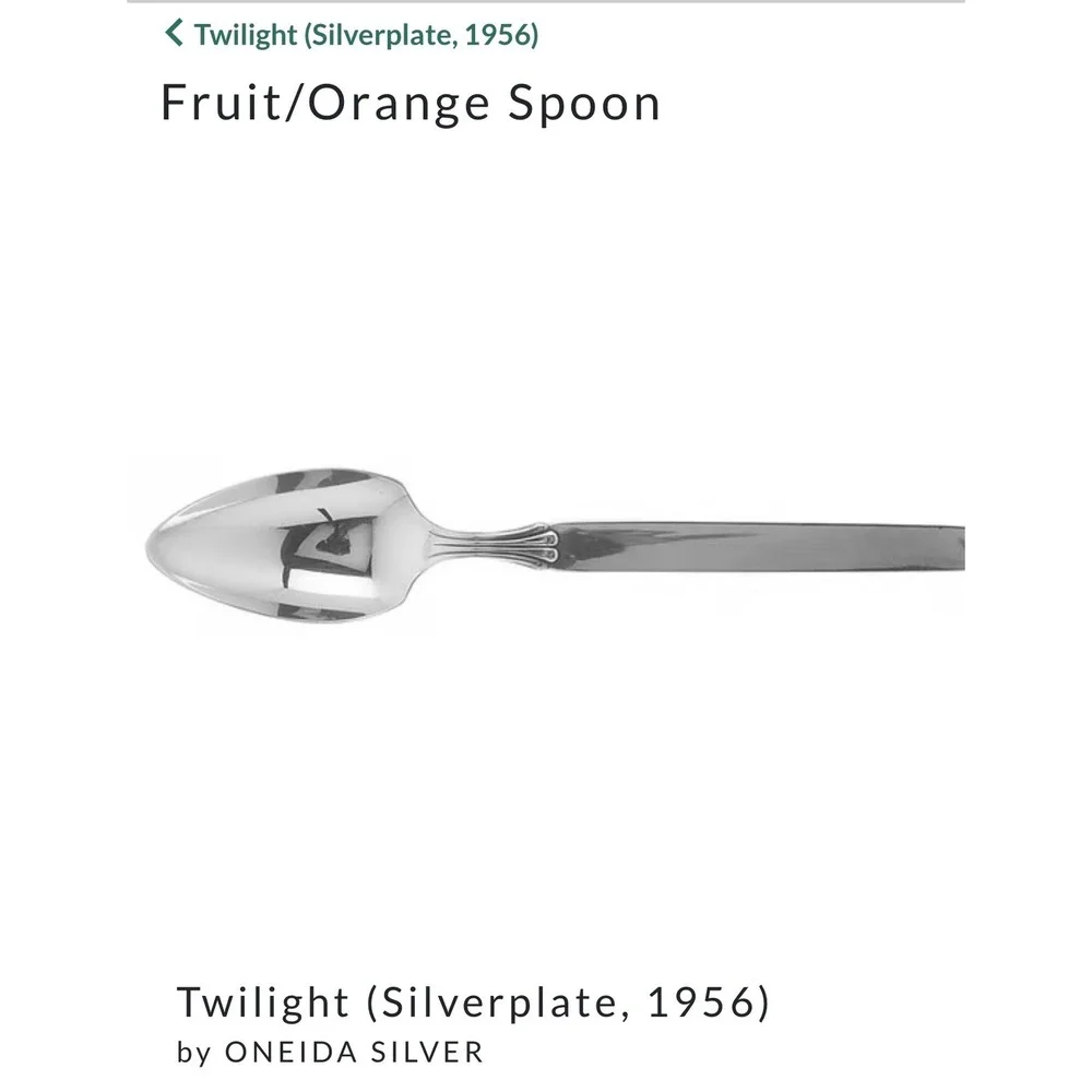 Oneida Community Twilight Silverplate Fruit Orange Spoons Set of 4 Vintage 1956